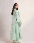 3 Piece Embroidered Raw Silk Suit