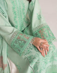 3 Piece Embroidered Raw Silk Suit