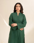 14 August Sale dress for women – green embroidered 2 piece lawn suit