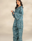 2 Piece Printed Marina Suit Pret Fall - 25