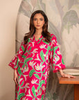 1 Piece Linen Maxi Kurti – fashionable and comfortable Pakistani women’s wear with a lively aesthetic.