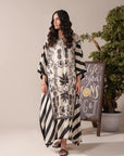 1 Piece Printed Lawn Maxi – Shop Black and White Kaftan Dress for Women in Pakistan