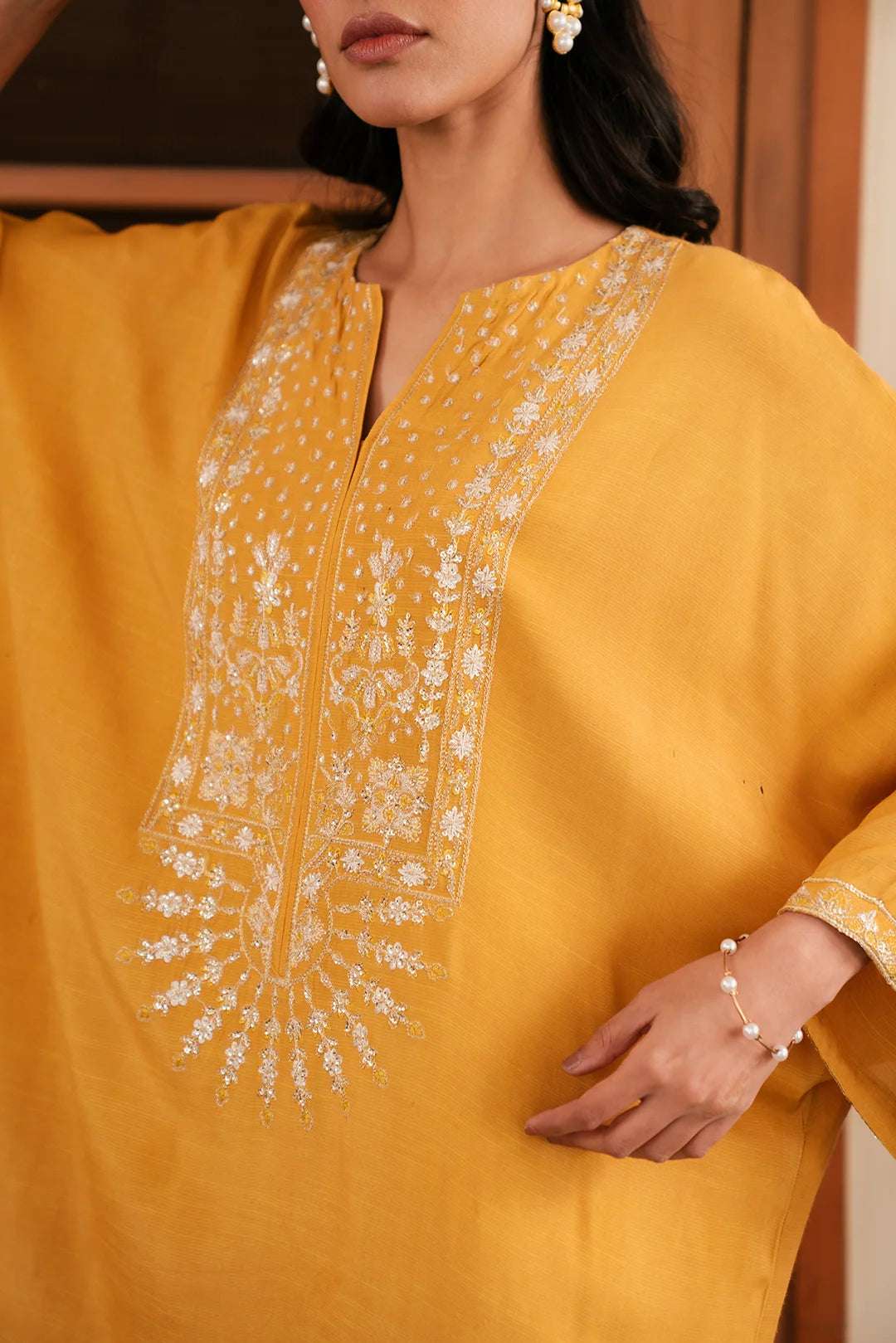 1 Piece Raw Silk Kaftan for women in discount