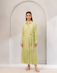 1 Piece Yarn Dyed Shirt Light Green