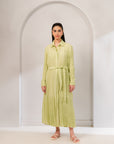 1 Piece Yarn Dyed Shirt Light Green
