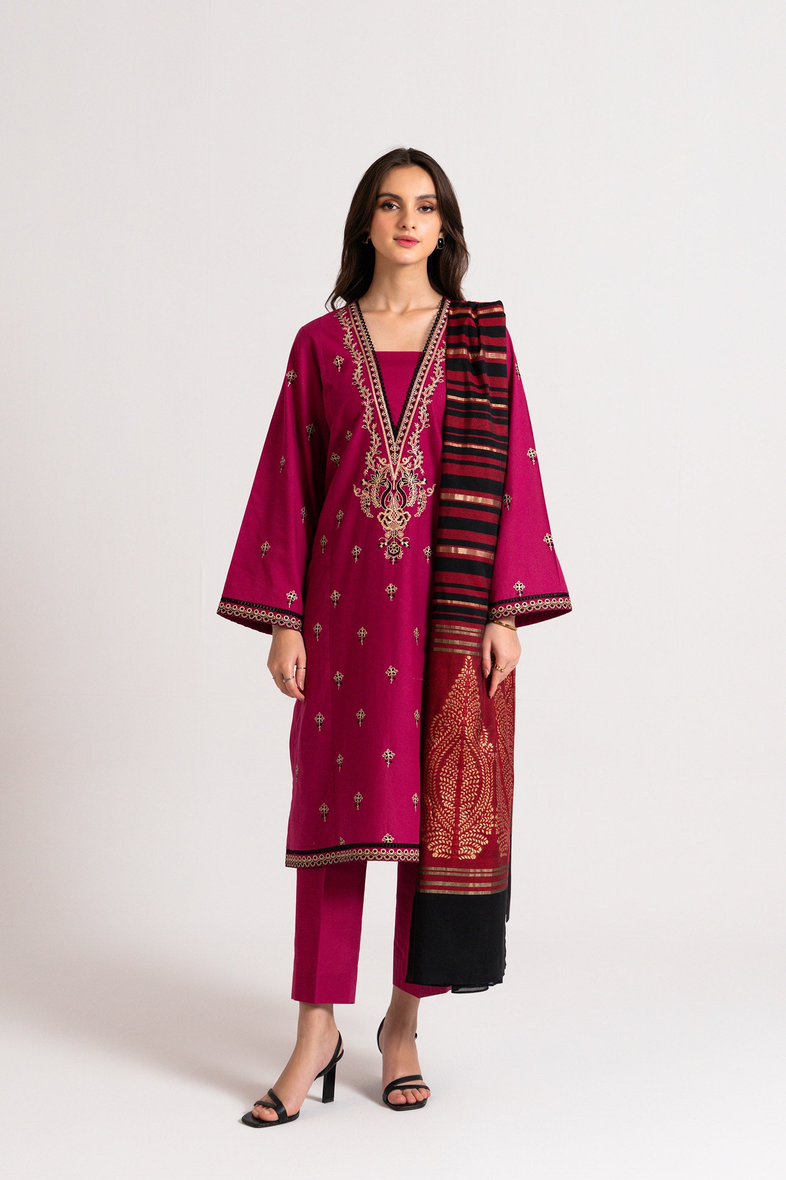 3 PC Embroidered Suit