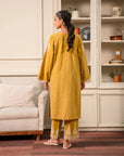 2 Piece Embroidered Khaddar design Mustard