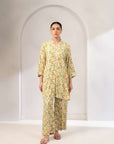 2 Piece Floral Printed Viscose Suit