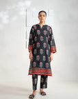 2 Piece Printed Khaddar Suit Pret Winter-24