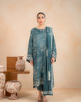2 Piece Printed Linen Suit Unstitched Winter-24