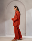 2 Piece Viscose Suit Rust
