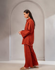 2 Piece Viscose Suit Rust