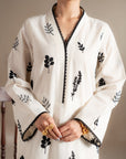 2 piece embroidered pret lawn suit in monochrome design – casual wear for women