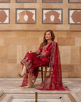 3 Piece Embroidered Viscose Suit Pret SS - 25