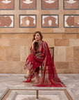 3 Piece Embroidered Viscose Suit Pret SS - 25