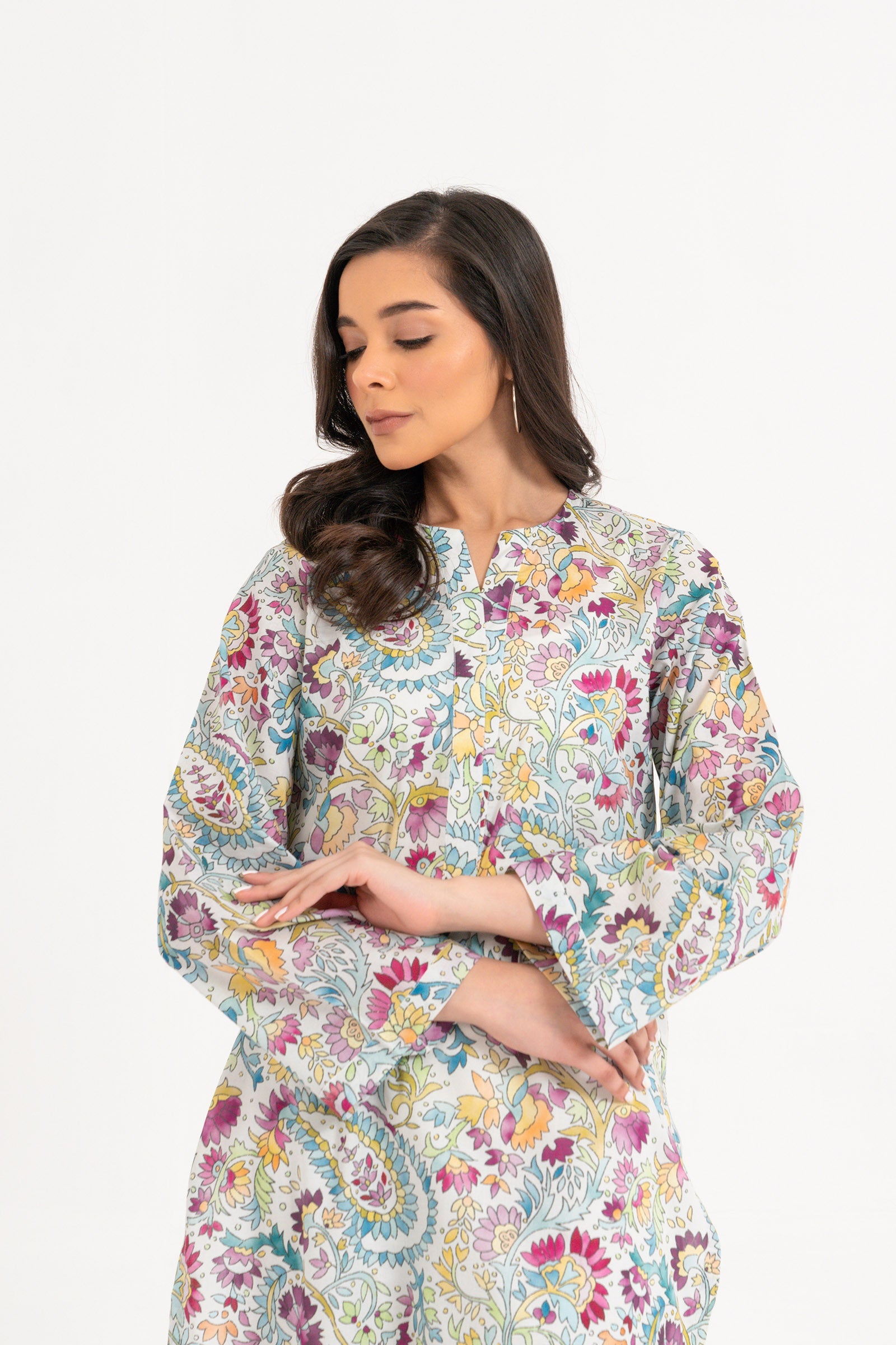 1 Piece Printed Lawn Shirt SUMMER-24
