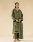 3 Piece Embroidery Dobby Suit Unstitched Winter-24