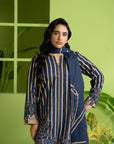 3 piece summer suit, printed cambric shirt and tussar silk dupatta, comfortable outfit for hot weather in Islamabad
