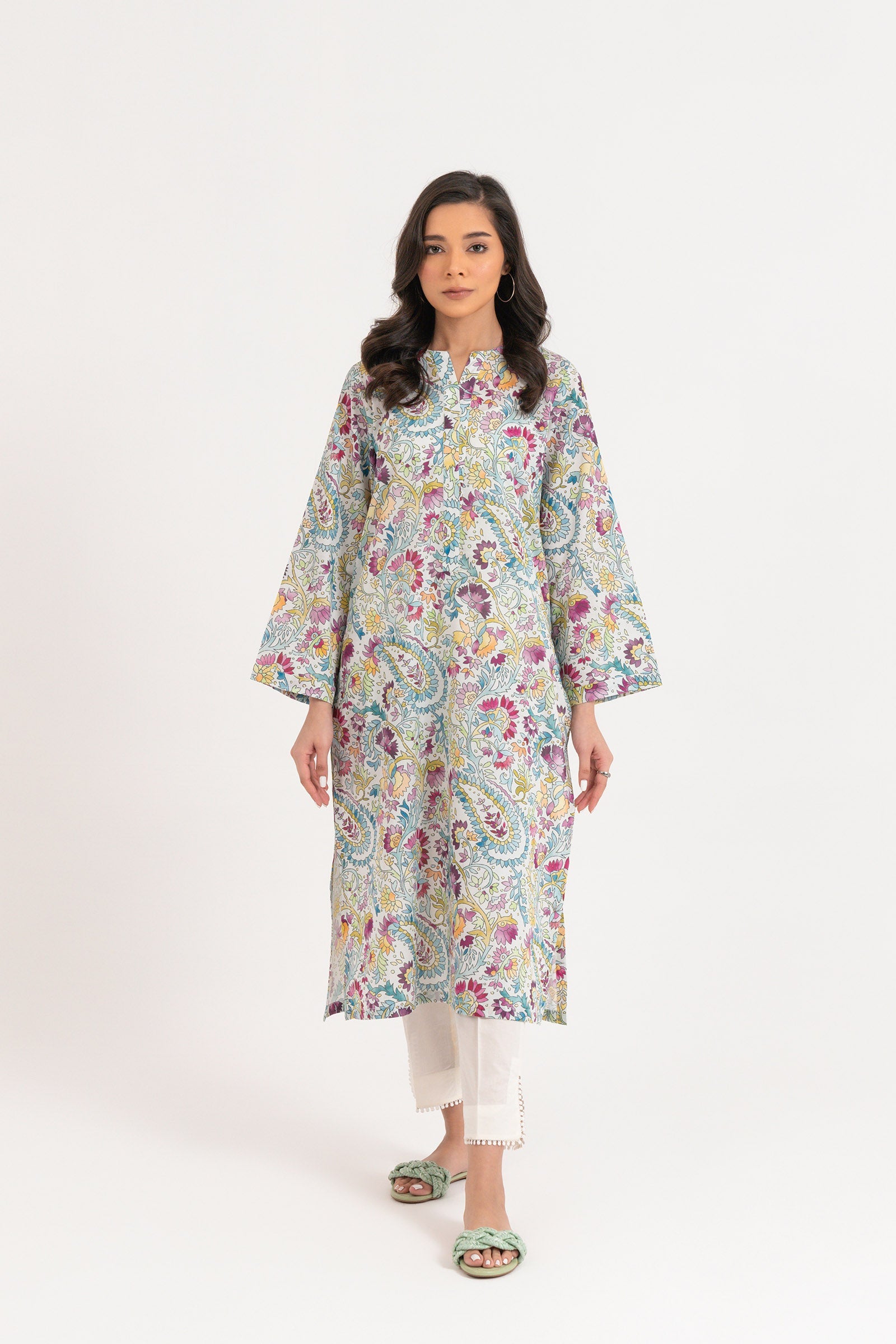 1 Piece Printed Lawn Shirt SUMMER-24