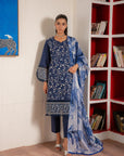 3 Piece Embroidered Lawn Suit Unstitched Summer - 25