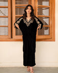 1 Piece Embroidered Velvet Kaftan Pret Winter-24