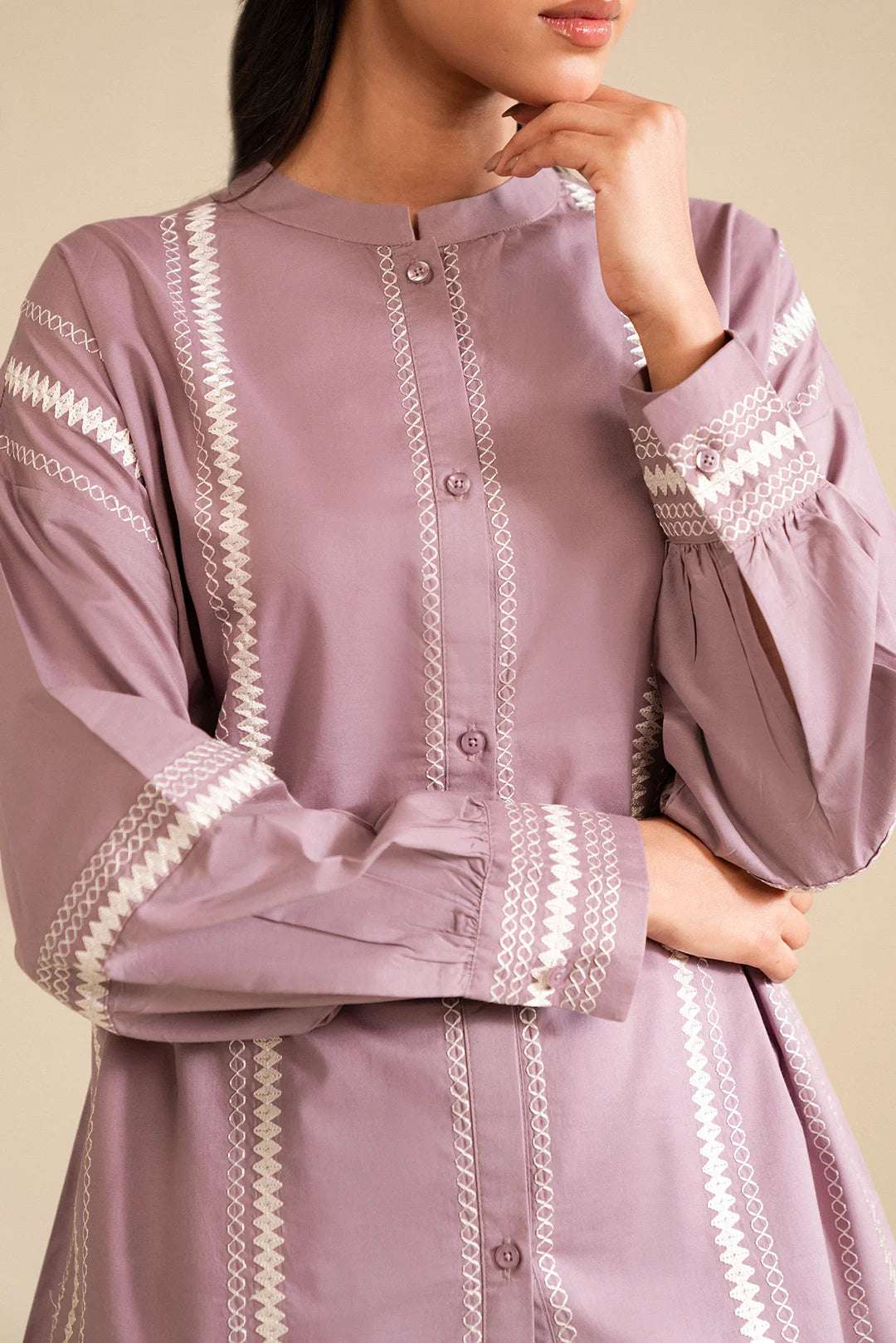 Best 2 Piece Embroidered Cambric Suit for women