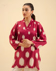 Best ikkat print cambric shirts in Pakistan – modern and stylish designs.