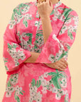 Best summer wear for women – vibrant pink floral printed shirt online.