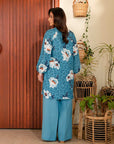 Blue printed cambric kurti – breathable and stylish women’s outfit for summer and spring.