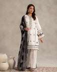Book black white clothing online - monochrome Pakistani dress outfit 3 piece embroidered lawn