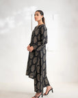 2 Piece Printed Khaddar Suit Pret Winter-24