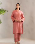 Buy 2-Piece Pink Embroidered Khaddar Suit – Stylish and Cozy for Cold Weather