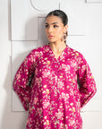 Buy 2-Piece Pink Printed Khaddar Suit – Comfortable & Stylish for Women in Pakistan