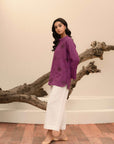 Buy online ladies khaddar top with bold embroidery, ideal for modern and standout looks