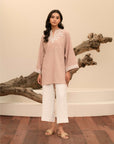 Buy versatile khaddar top for women, featuring elegant embroidery for a timeless look