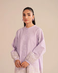 Casual embroidered shirt for women in check fabric