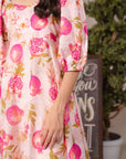 Chic and comfortable frock for women – long printed lawn shirt ideal for casual events