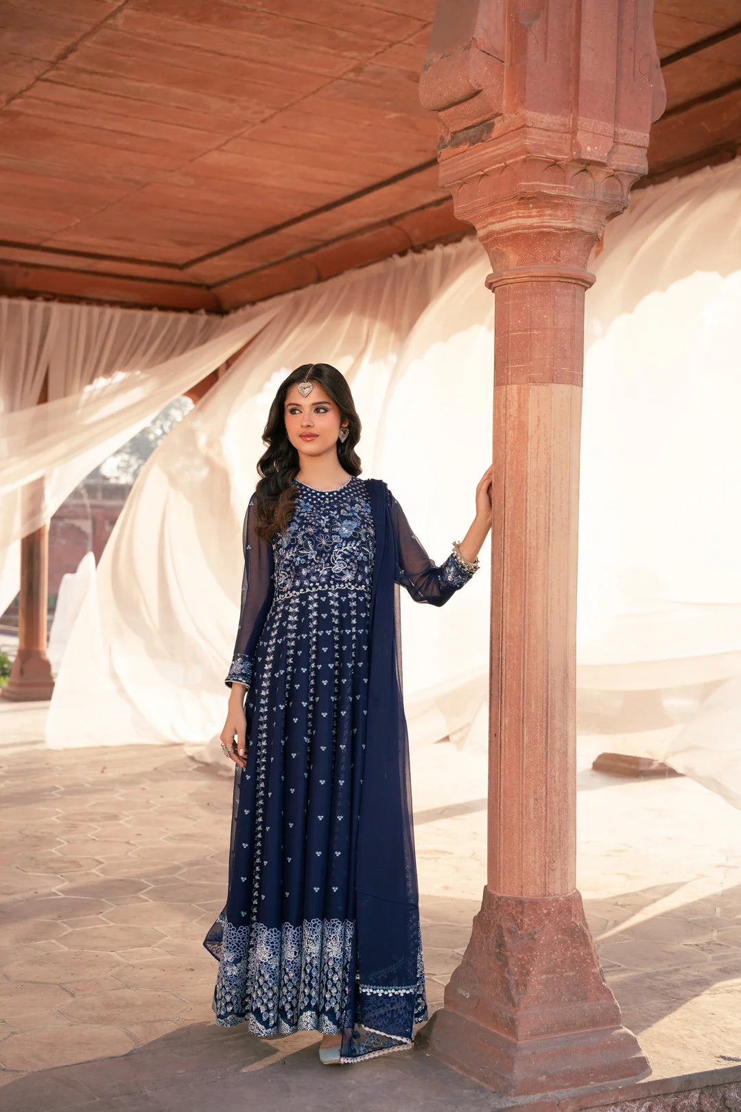 2 Piece Embroidered Chiffon Suit Pret SS - 25