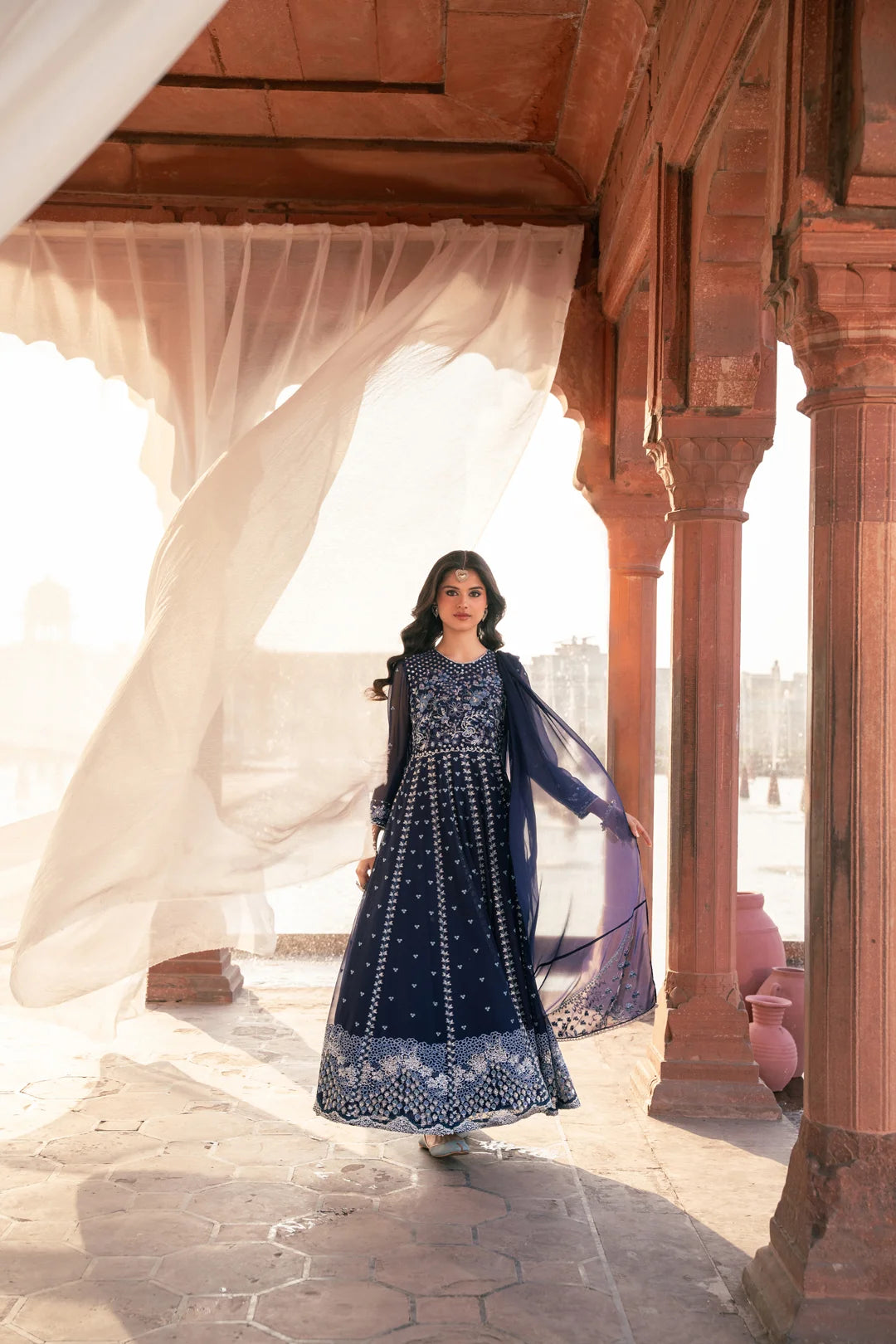 2 Piece Embroidered Chiffon Suit Pret SS - 25