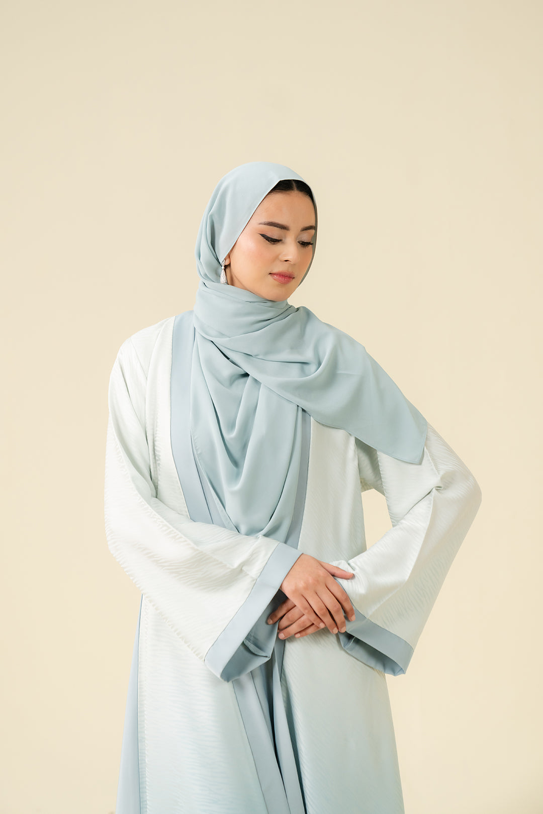 Soft Blue Abaya Modest Wear - 25