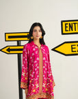 2 Piece Printed Linen Suit