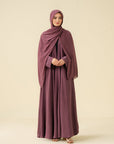 Mauve Abaya Modest Wear - 25