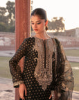 3 Piece Embroidered Jacquard Cotton Net Suit Pret SS - 25