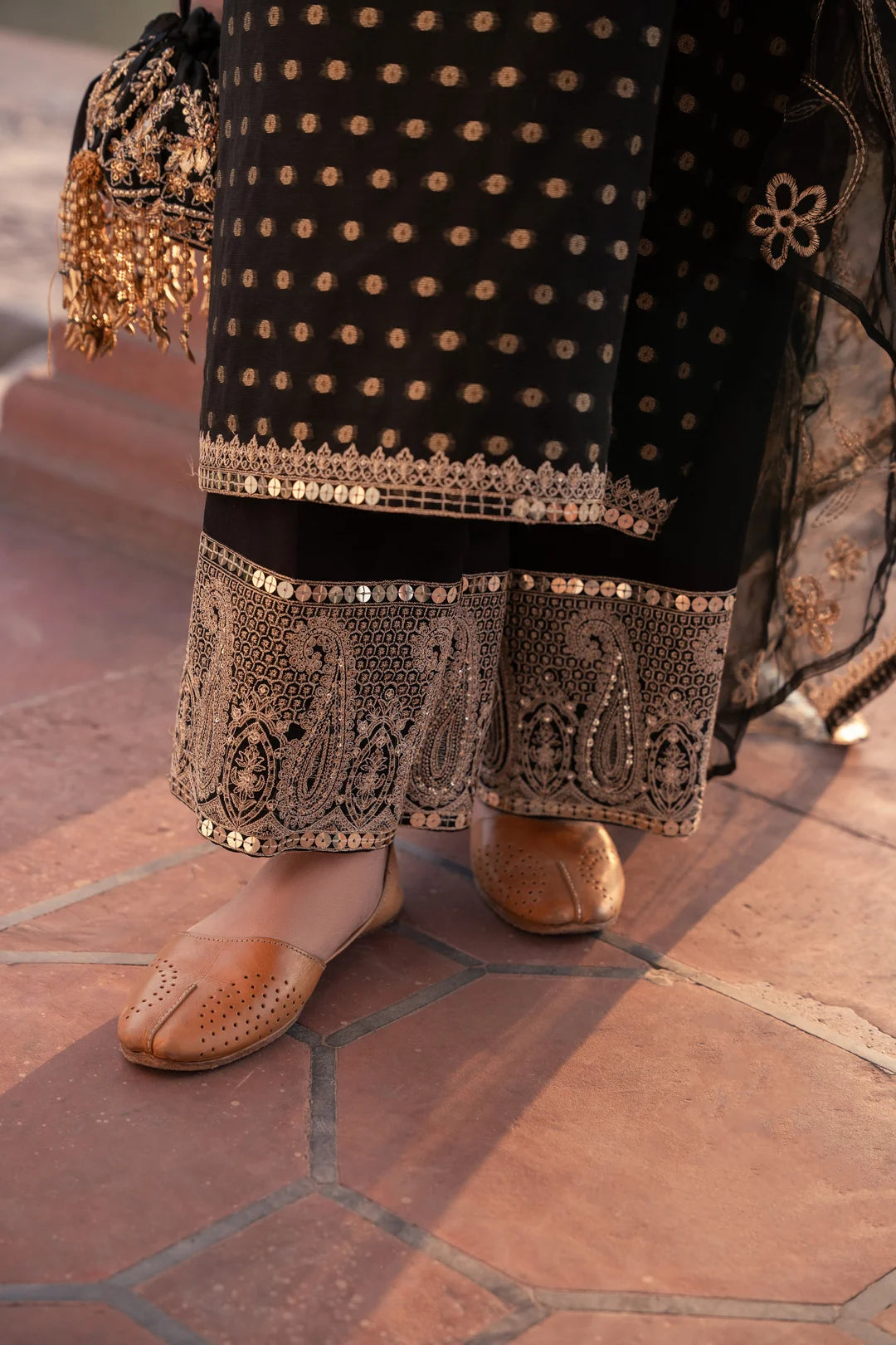3 Piece Embroidered Jacquard Cotton Net Suit Pret SS - 25