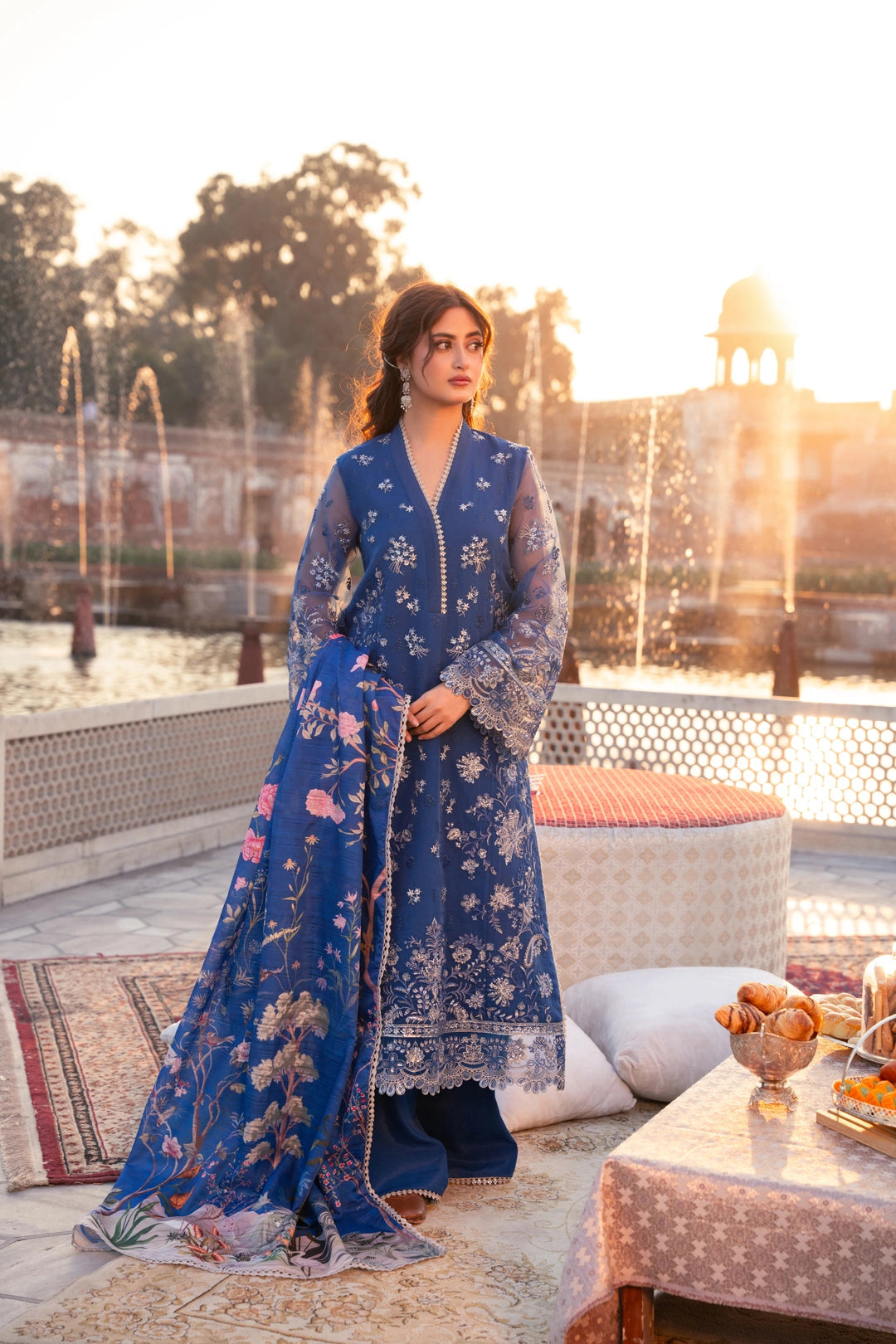 3 Piece Embroidered Organza Suit Pret SS - 25