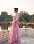 3 Piece Embroidered Cotton Net Suit