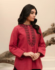 1 Piece Embroidered Khaddar Shirt Pret Winter-24