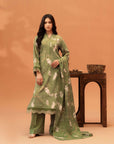 2 Piece Printed Linen Suit Unstitched Winter-24