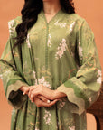 2 Piece Printed Linen Suit Unstitched Winter-24