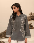 1 Piece Embroidered Khaddar Shirt Pret Winter-24